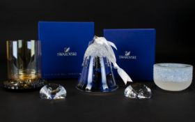 Swarovski Crystal Boxed Allure Candle Holder And Accompanying Swarovski Crystal Items Six items in