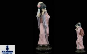 Lladro Hand Decorated Porcelain Figurine ' Chrysanthemum ' Model No 4990. Issued 1978 - 1998.