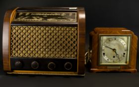 A Vintage G E C Radio, in good condition, Complete with original lattice pattern grill, Model no B.