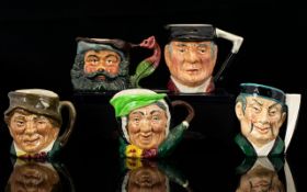 Royal Doulton Collection of Hand Painted Miniature Character Jugs,