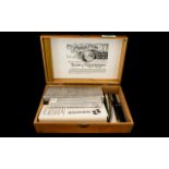 Empty Cigar Box Containing Mixed Collection Of Pens To Include Lady Scripto Pen Boxed,
