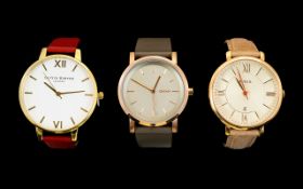 A Small Collection of Contemporary Gold Tone Wrist Watches, Various Brands.