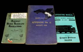 Railway Interest - A Collection of Original Books comprising LMSR Appendix No. 12 Cloth Bound