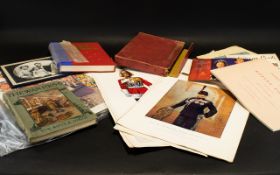 A Collection of Assorted Military, Coronation and Royal Memorabilia. Includes photographs, books,