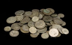 A Small Collection Of Coins - To Include Two Shillings, Six Pences Etc.