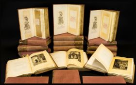 Sir Walter Scott, 36 Volumes In Total. Border Edition of 1893 in uniform burgundy cloth boards.