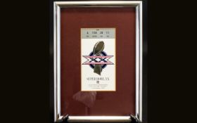 American Football Interest Super Bowl 20 XX Ticket Stub Bears Patriots PSA 3 1986 Framed and