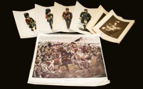 Prints Of Scottish Regiments Together With Book Plates Of The Commanders Of The First World War.