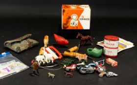 A Mixed Collection of Vintage Toys and Ephemera to include boxed Viewmaster model G together with