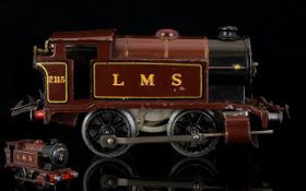 Hornby O Gauge 0-4-0 E120 0-4-0 Clockwork Tank Locomotive No 2115, Maroon Colour way,