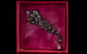 Butler And Wilson Limited Edition Extra Large Crystal set Crown Brooch In brand new,