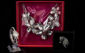 A Collection Of Butler And Wilson Crystal Set Costume Jewellery Two items in total to include