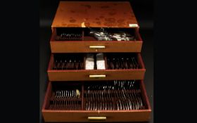 A Continental Canteen of Cutlery - Eight place setting for twelve people,