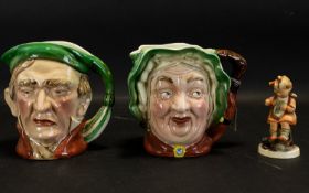 Beswick Ware Hand Painted Large Character Jugs ( 2 ) In Total. Comprises 1/ Sairey Gamp. No 371.
