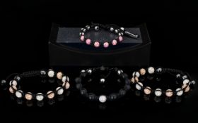 Tresor Paris A Collection Of Crystal Set Friendship Bracelets Four in total, each in very good,