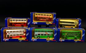 Corgi Collection of Diecast Model Metro busses ( 6 ) Six In Total. All with Original Boxes and In