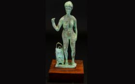 Claudio Parigi (Italian 1954-) bronze figure 'Hitchhiking with the Trolley' signed Parigi on plinth,