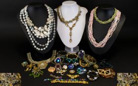 A Large Collection Of Vintage Paste Costume Jewellery Contains various 1950's/60's paste set