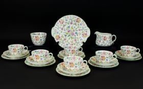 Minton - China ( 21 ) Piece Tea Service ' Haddon Hall ' Pattern B1451.