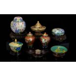 A Collection Of Twentieth Century Oriental Cloisonne Items Eight in total,
