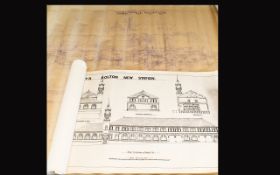 Railway Interest - Collection Of Ephemera To Include - Blue Print Of Aspinall 2-4-2 Tank Engine