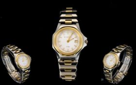 Givenchy Five Delux Quality Ladies Steel and Gold Tone Wrist Watch. Model No GY100172508.