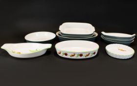 A Large Collection of Ceramic Serve Ware approx (9) items in total.