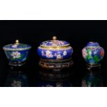 Three Pieces Of 20th Century Cloisonne,