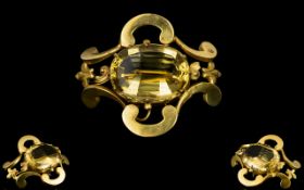 A Fine Late Victorian Brooch Set With A