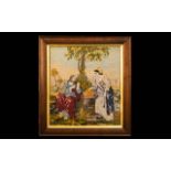 Antique Framed Cross Stitch Housed in wo