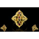 Tourmaline Multicolour Marquise Shape Ri