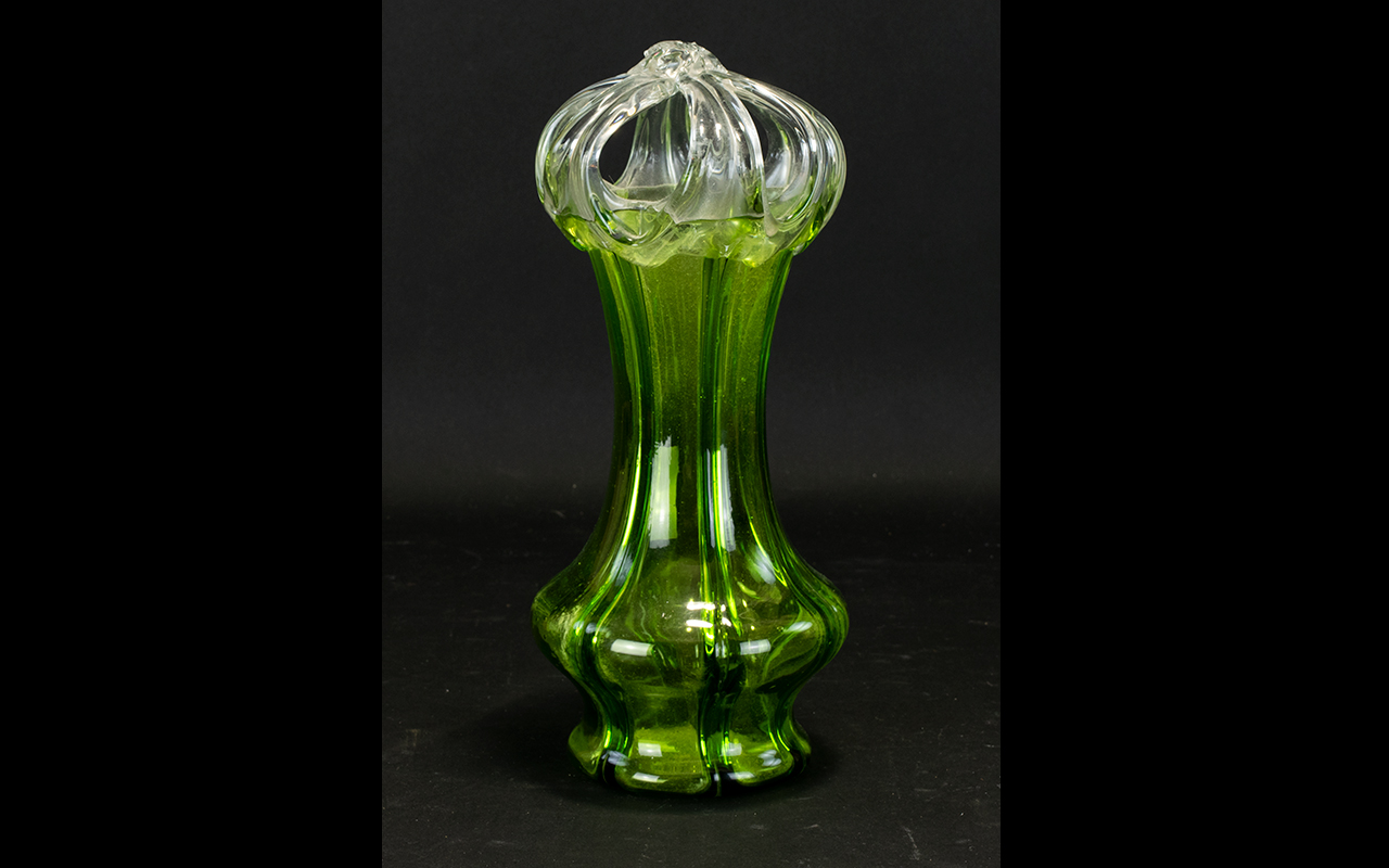 Whitefriars Style Art Nouveau Glass Vase