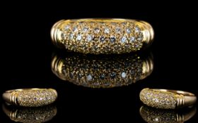14ct Yellow Diamond Set Dress Ring, Star