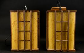 A Pair Of Oriental Style Lanterns Two ce