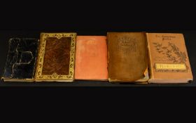 Four Early Books Of Poems And An Almanac Dated 1842 - The Poems Of George Herbert Leather Book.