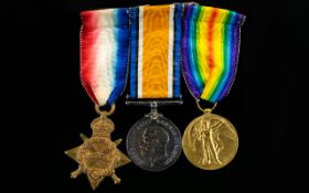 World War I Trio Of Military Medals Awarded to 11/536 PTE. J.R. MC CRACKEN R.INNIS. FUIS. 1.
