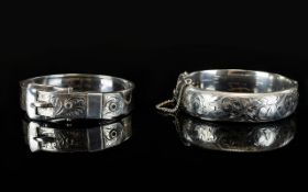 Antique Period Silver Buckle Bangle.