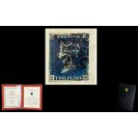 1840 Twopenny Blue Postage Stamp Issue - Comes In Original Presentation Pack with Certificate of