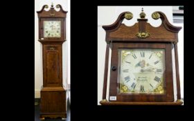 19thC Oak Cased 30 Longcase Clock, Square Painted Dial With Roman Numerals Marked Reddall Froxfield,