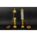 Great Western Railway Interest A Pair Of Brass Carriage Sconces Antique candle lamps with pierced