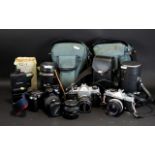 Camera Interest - Collection Of Cameras To Include Tamron Adaptall 2, Auto Telephoto Cased,
