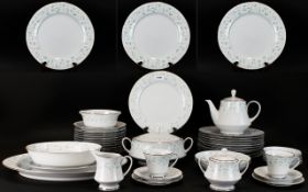 Noritake Dinner Service 'Everlasting Patter' 3395 Comprising 11 Dinner Plates, 11 Side Plates,