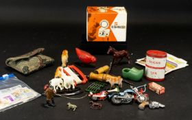 A Mixed Collection of Vintage Toys and Ephemera to include boxed Viewmaster model G together with