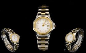 Givenchy Five Delux Quality Ladies Steel and Gold Tone Wrist Watch. Model No GY100172508. Features