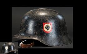 WWII Interest German SS Helmet Double decal helmet with red red,