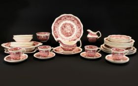 A Large Collection of Mason's Ironstone in Vista Pattern approx (43) items in total,