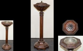Ecclesiastical Carved Ornate Wooden Baptismal Font. c.1940's.