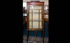 A Late 19th/Early 20th Century Display Cabinet raised on square legs, with glazed front and sides.