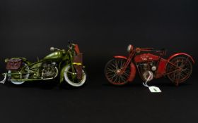 Two Model Motorbikes. Both Metal, Tallest 6 Inches.