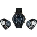 Michael Kors MK8107 Runway Silicone / Black Rubber Chronograph Bracelet Watch.